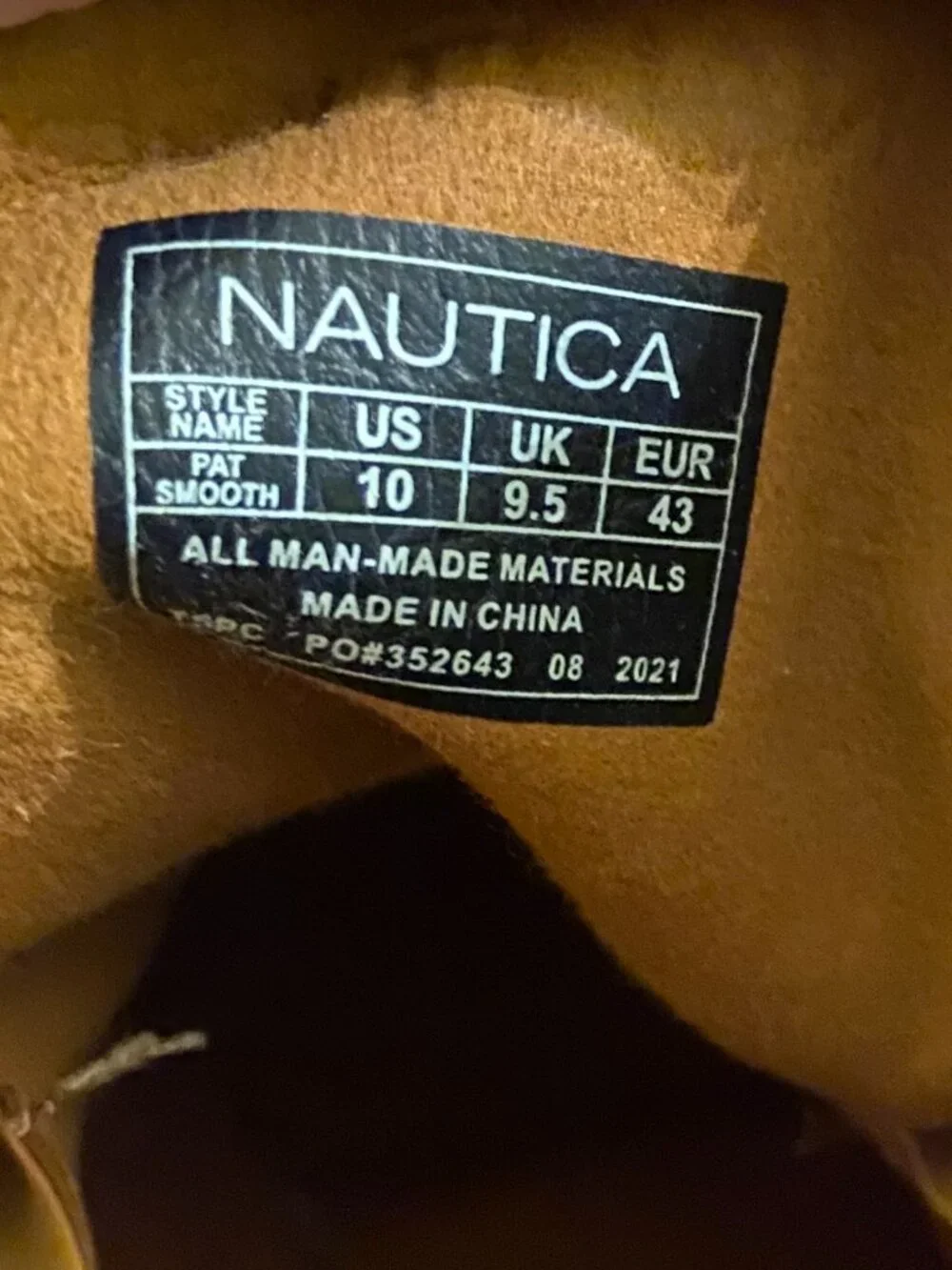 Nautica tan leather ankle work boot
